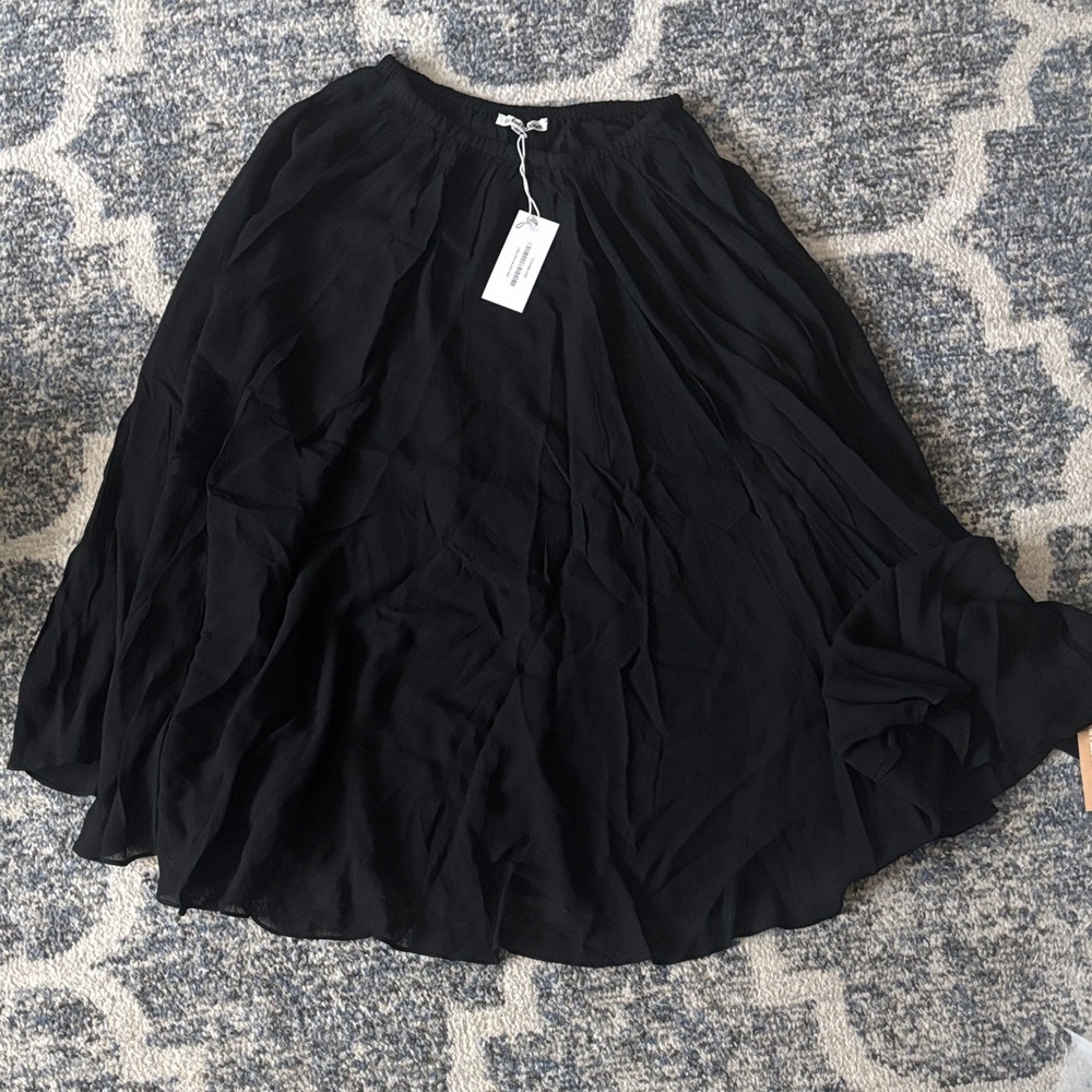 Reformation Black A-Line Skirt
